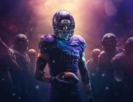 American football playerの素材
