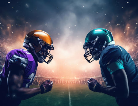 American football playerの素材