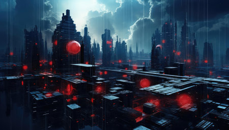 Abstract futuristic cityの素材