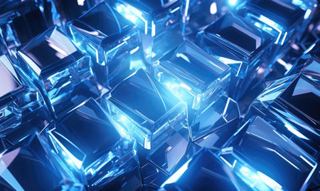 Beautiful background made of glass elementsの素材