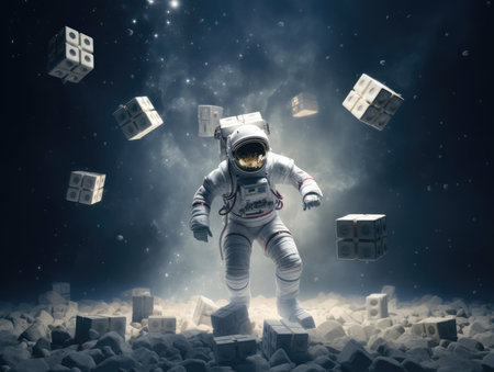 Cosmonaut in virtual spaceの素材