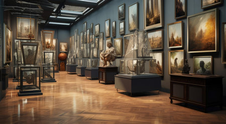 The interior of the art galleryの素材