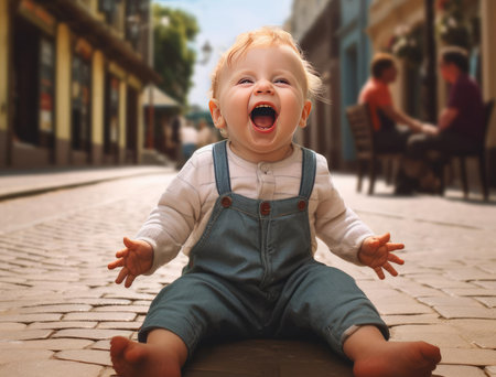 Joyful little childの素材