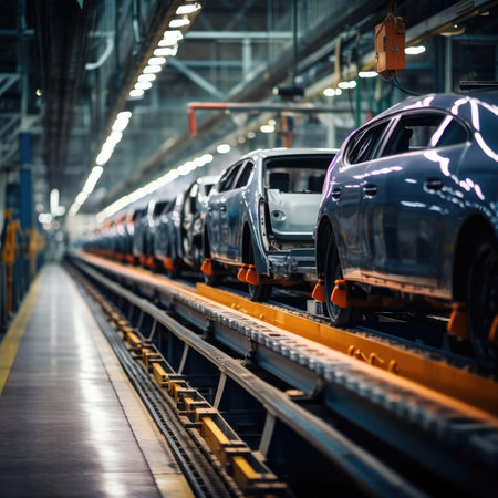 Conveyor line for the production of passenger carsの素材