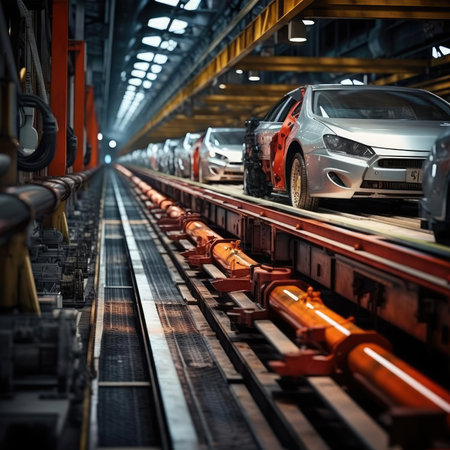 Conveyor line for the production of passenger carsの素材