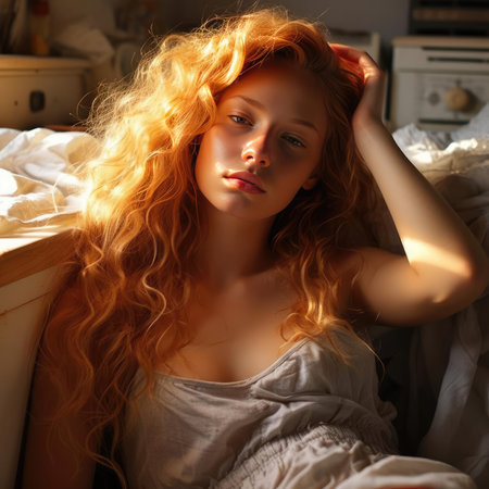 Beautiful woman tired next to washing machineの素材