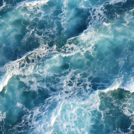 Seamless seawater texture with foamの素材