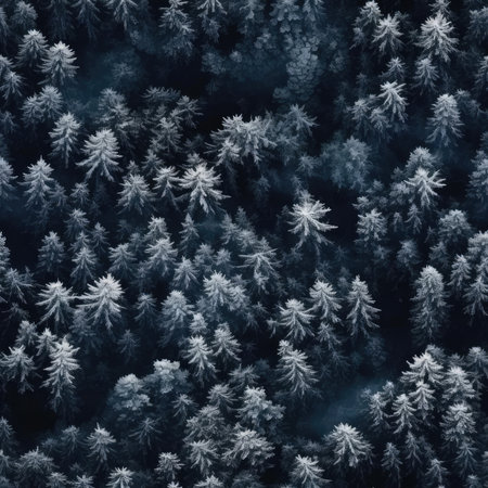 Seamless texture of winter forestの素材
