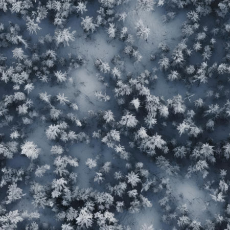 Seamless texture of winter forestの素材