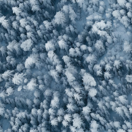 Seamless texture of winter forestの素材