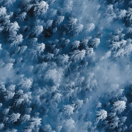 Seamless texture of winter forestの素材