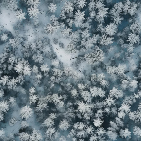 Seamless texture of winter forestの素材