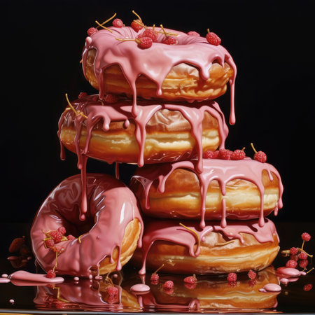 Beautiful juicy donutsの素材