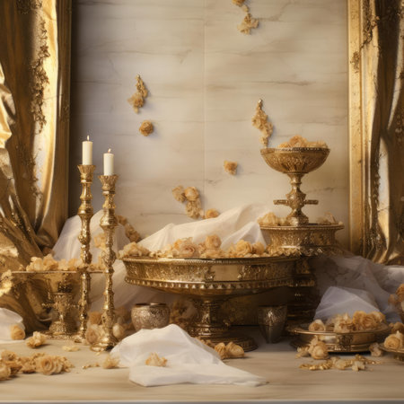 Luxury interior. Gold and Marbleの素材