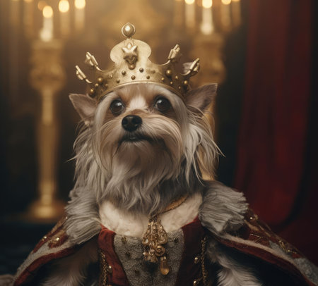 A dog in royal attireの素材