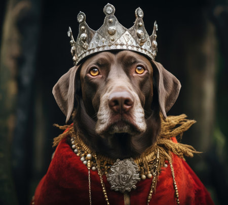 A dog in royal attireの素材