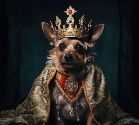 A dog in royal attireの素材
