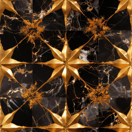 Seamless marble and gold textureの素材