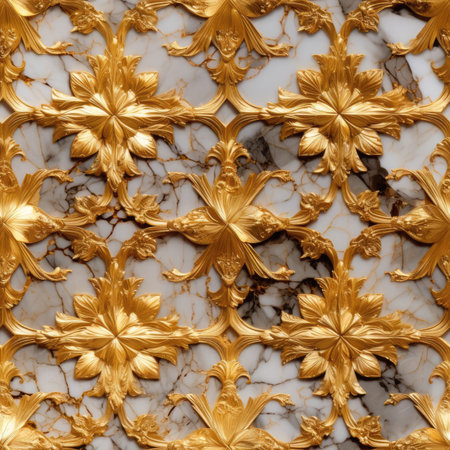 Seamless marble and gold textureの素材