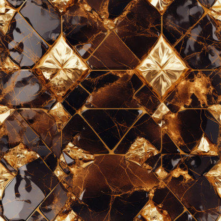 Seamless marble and gold textureの素材