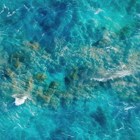 Seamless seawater texture with foamの素材