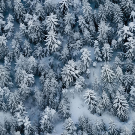 Seamless texture of winter forestの素材