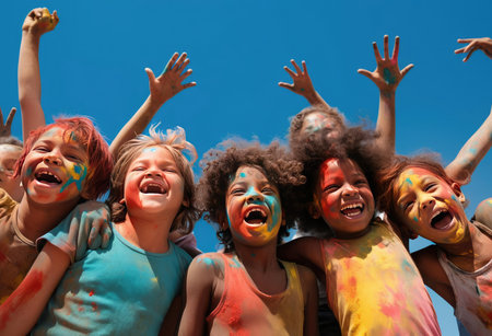 Children who are friends with each otherの素材