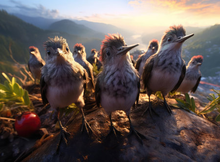 A group of hummingbirdsの素材