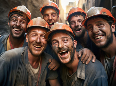 A group of oil workersの素材