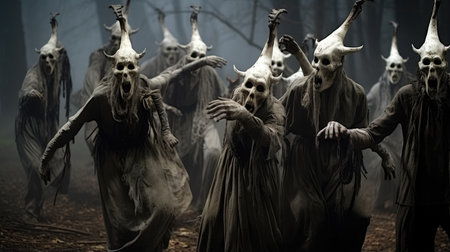 Evil spirits and evil spirits in the darkの素材