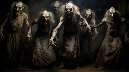 Evil spirits and evil spirits in the darkの素材