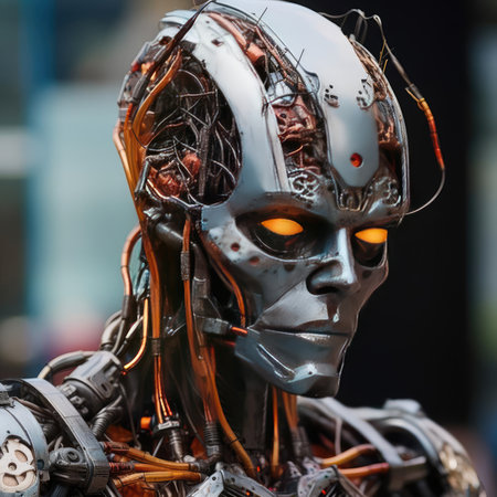 Prototype of the robot of the future. Made of plastic, metal and glassの素材