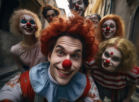 A group of clownsの素材