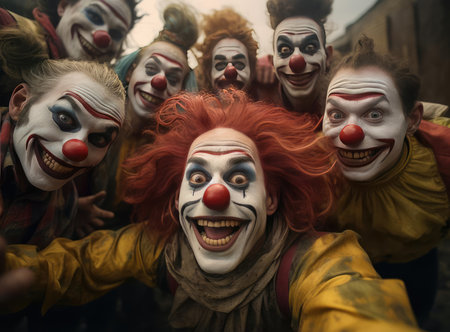 A group of clownsの素材