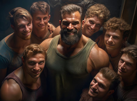 A group of bodybuildersの素材