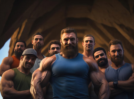 A group of bodybuildersの素材