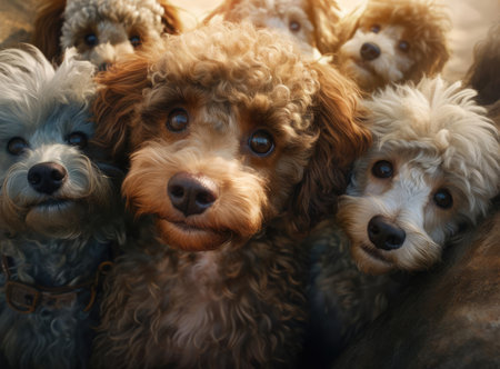A group of poodlesの素材