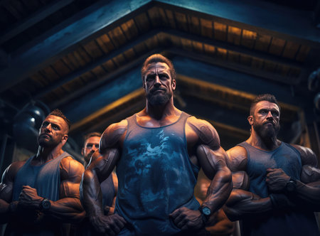 A group of bodybuildersの素材