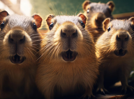 A group of capybarasの素材