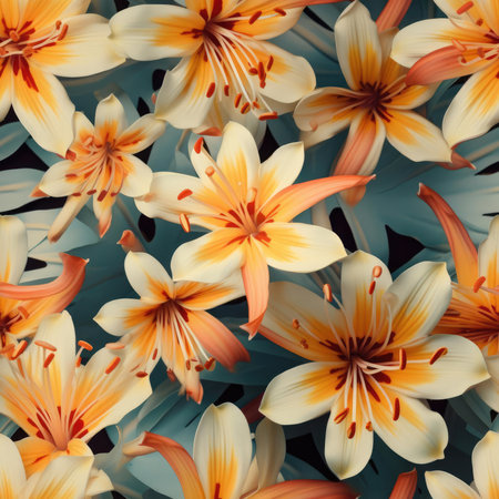 Flowers, seamless textureの素材