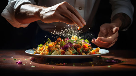 The chef prepares the dishの素材