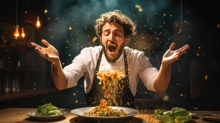 The chef prepares the dishの素材