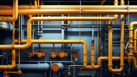 Metal pipes in industrial interiorsの素材