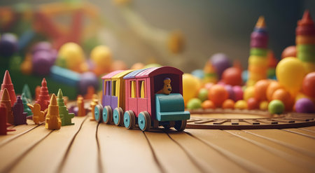 Wooden toy steam locomotiveの素材