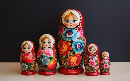 Russian nesting dolls national wooden toysの素材