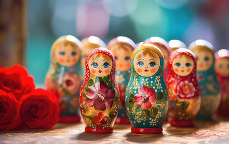 Russian nesting dolls national wooden toysの素材