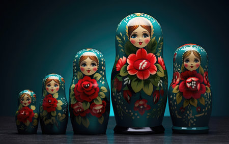 Russian nesting dolls national wooden toysの素材
