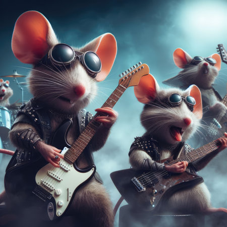 Cartoon mice rockers from Marsの素材