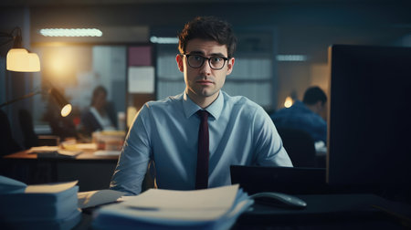 Office worker in officeの素材