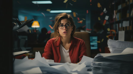 Office worker in officeの素材